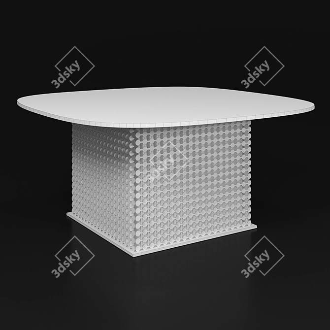 Penny Table: Elegance in Brass 3D model image 3