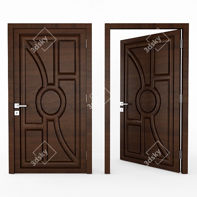 Title: 3DMax 2014 & Vray Door 3D model image 1