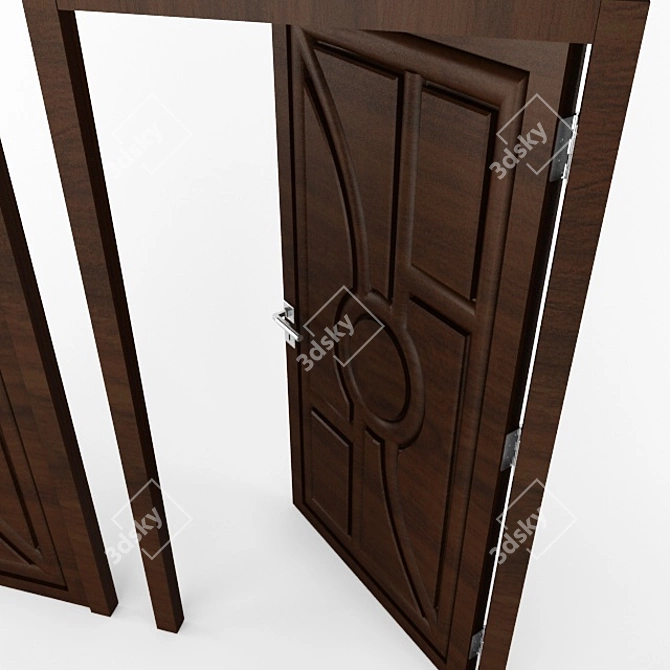 Title: 3DMax 2014 & Vray Door 3D model image 2