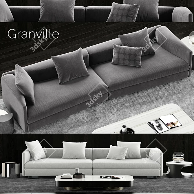 Luxurious Minotti Granville Sofa 3D model image 1