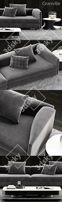 Luxurious Minotti Granville Sofa 3D model image 2