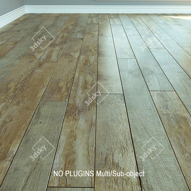  Premium Oak Laminate Flooring 3D model image 1