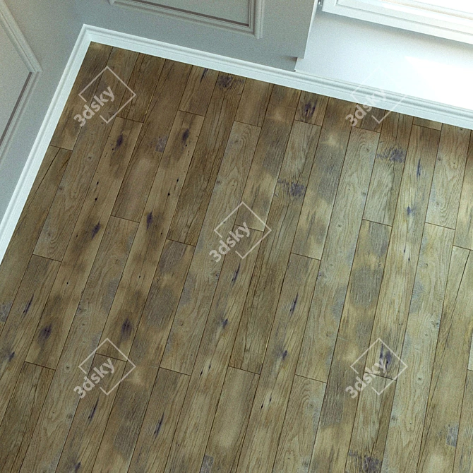 Natural Wood Laminate Flooring 3D model image 3