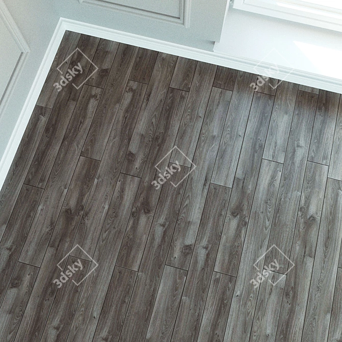 Natural Wood Laminate Flooring 3D model image 3