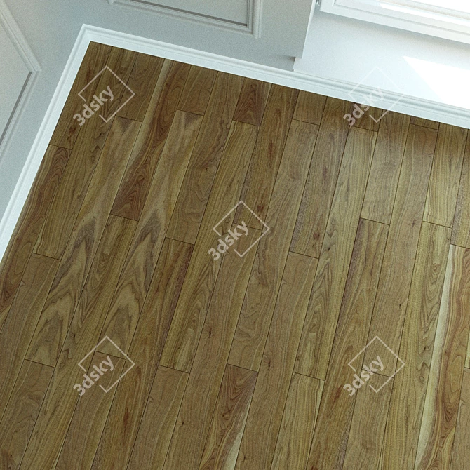 Natural Wood Laminate Flooring 3D model image 2