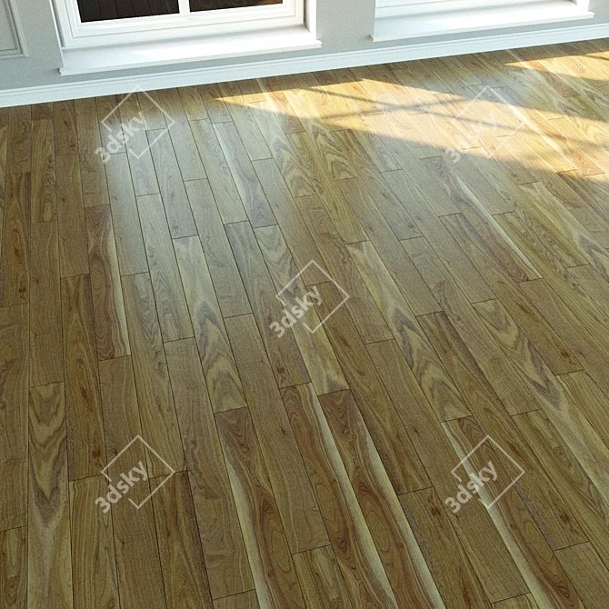 Natural Wood Laminate Flooring 3D model image 3