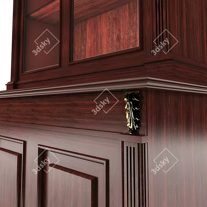 Sleek Hallway Wardrobe Cabinet 3D model image 2