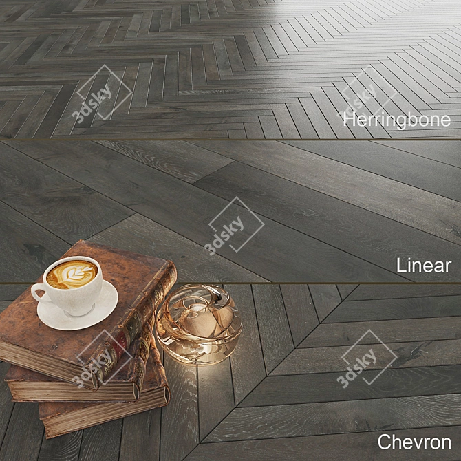 Oak Createur Parquet: Seamless Color Correction 3D model image 1