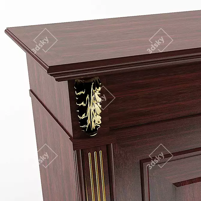 Modern Entryway Chest of Drawers 3D model image 2