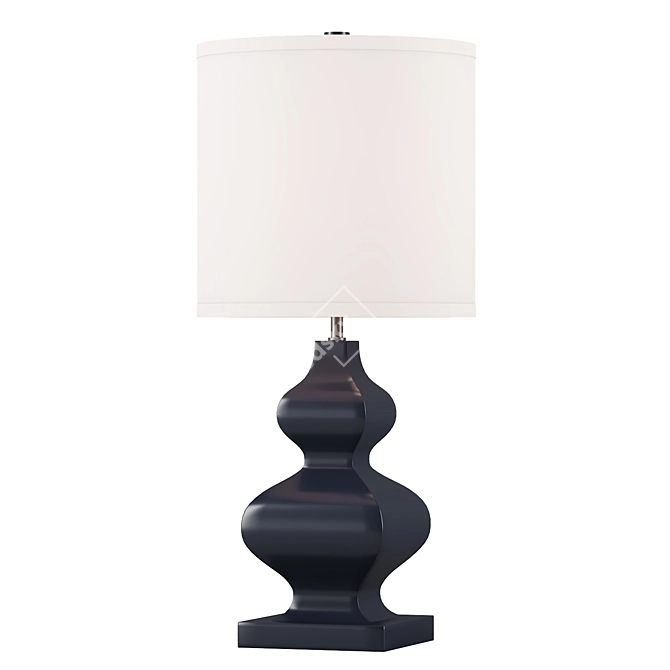 Milton Blue Table Lamp: Elegant and Stylish 3D model image 1