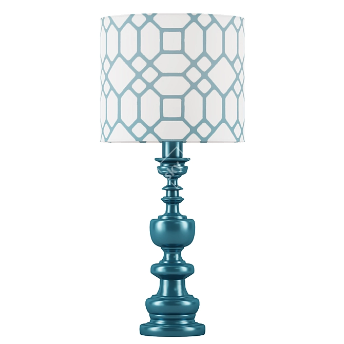 Geo-inspired Table Lamp for Indoor/Outdoor Ambiance 3D model image 1