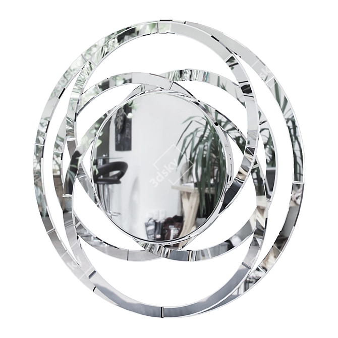 Stunning Galaxy Mirror: Elegant Décor 3D model image 1