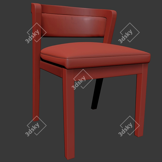 Elegant Venus Dining Chair 3D model image 2