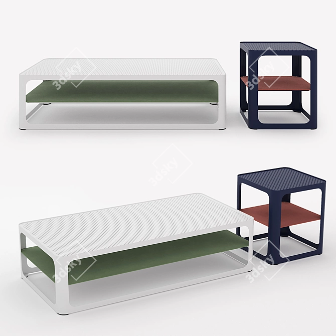 Modern Tape Table: Inspired by Online Imagery 3D model image 1