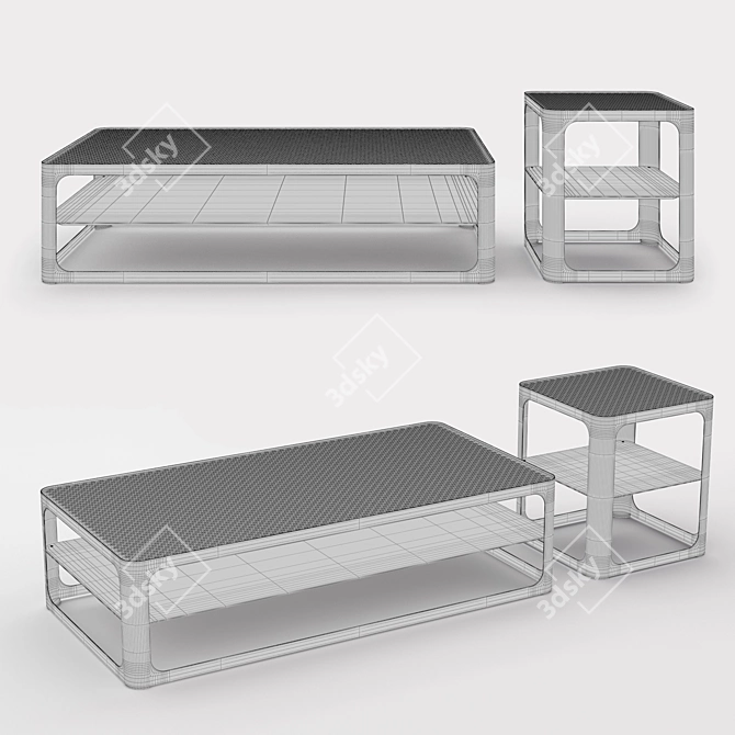 Modern Tape Table: Inspired by Online Imagery 3D model image 2