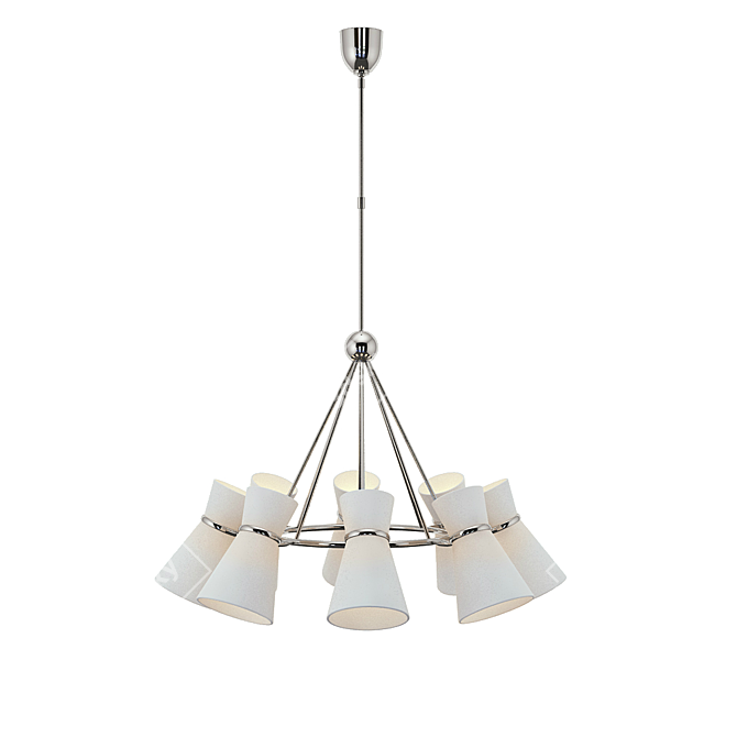 Mid-Century ARN5036 Chandelier (Chrome) 3D model image 1