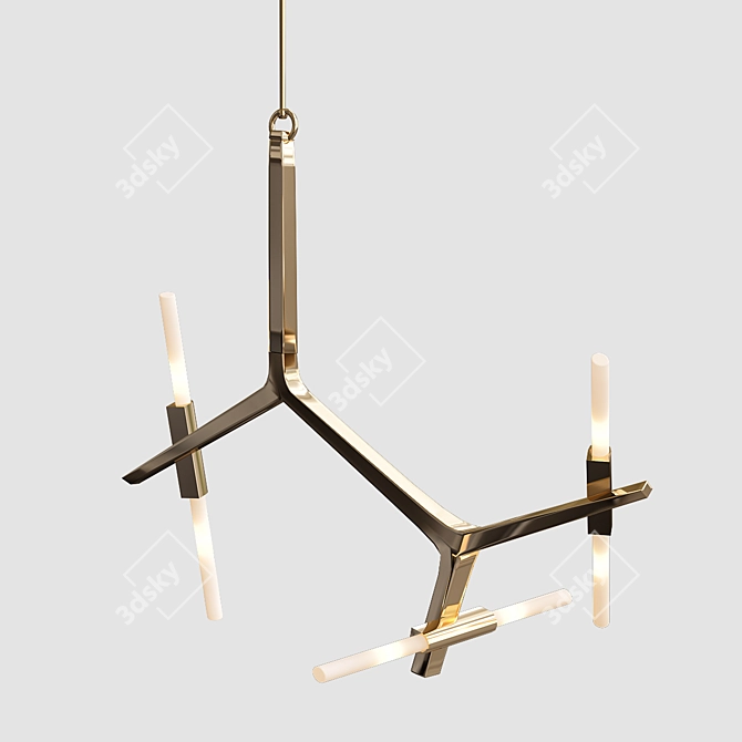 Agnes Chandelier 6 Lights: Elegant Illumination by Roll & Hill 3D model image 1