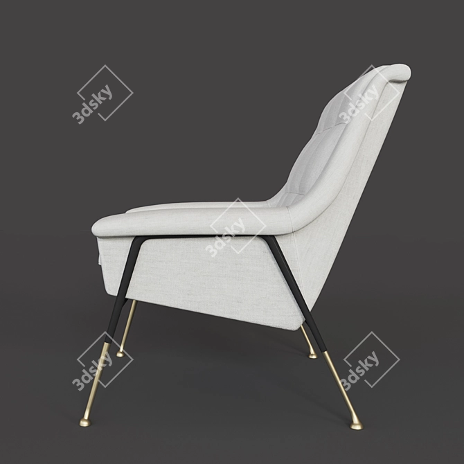 Elegant Tosconova Witton Armchair 3D model image 2