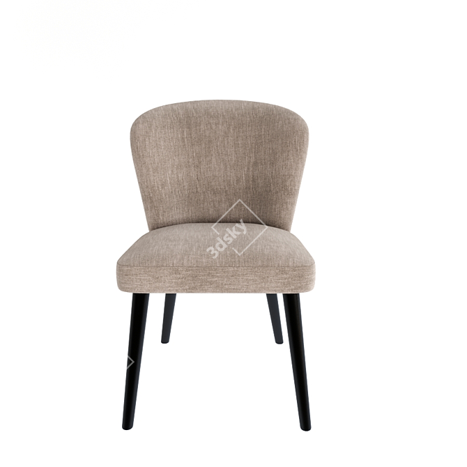 Contemporary Minotti Aston Chair: Parquet-Inspired Design 3D model image 2
