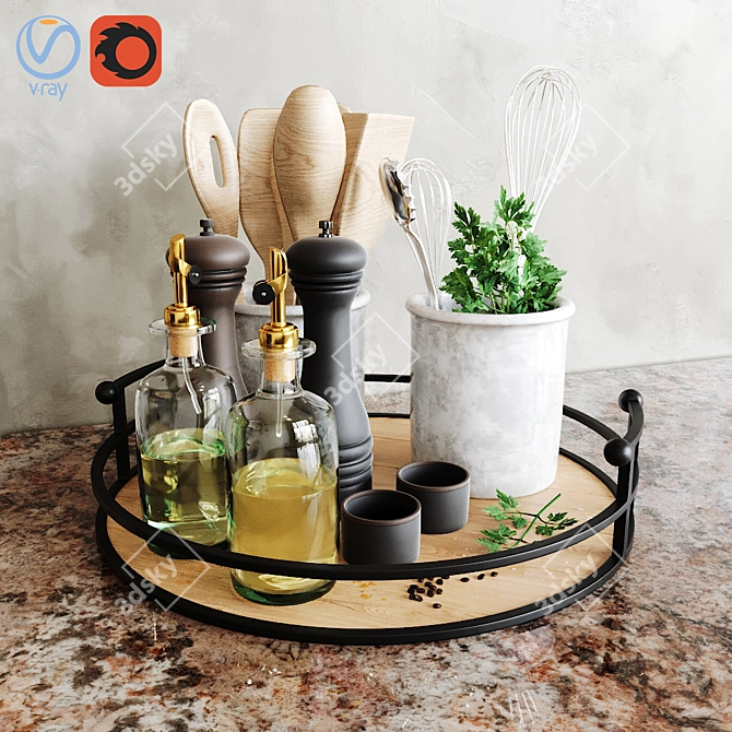 Kitchen Essentials: Versatile and Stylish 3D model image 1