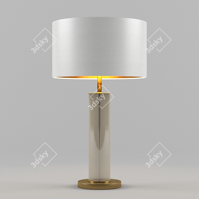 Elegant Brass Table Lamp 3D model image 1