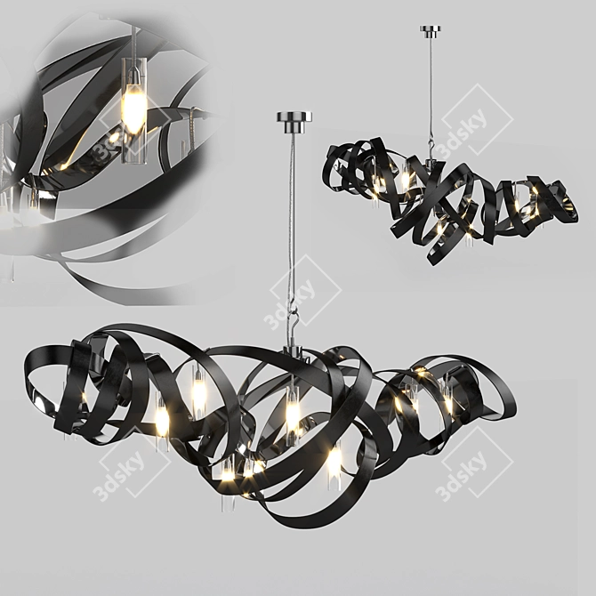 Sleek Oval Pendant Lighting | Jacco Maris Montone 3D model image 1