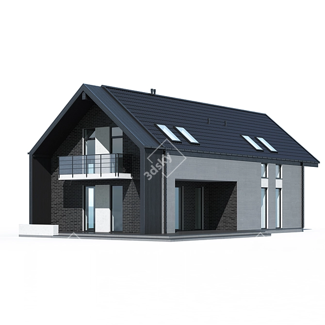 Modern ABS House Design 3D model image 1