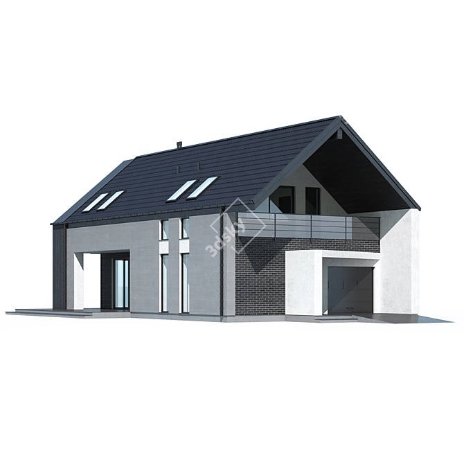 Modern ABS House Design 3D model image 3