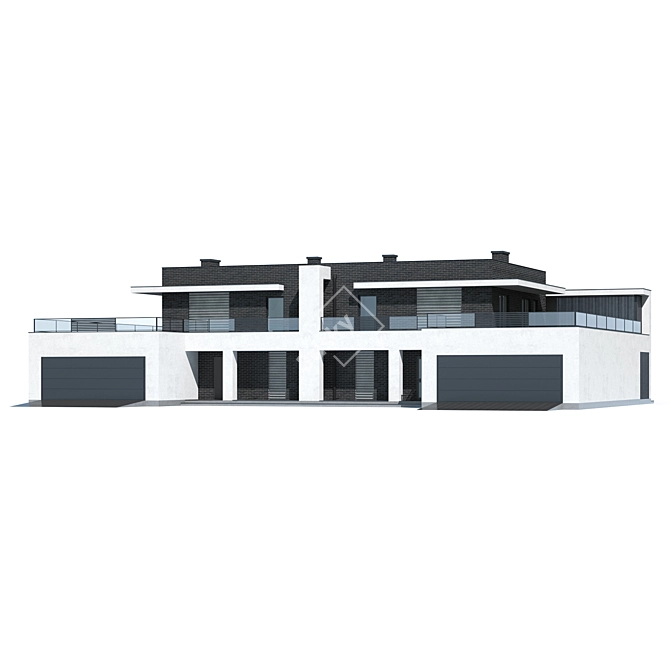 Modern Private House Design Pack 3D model image 1