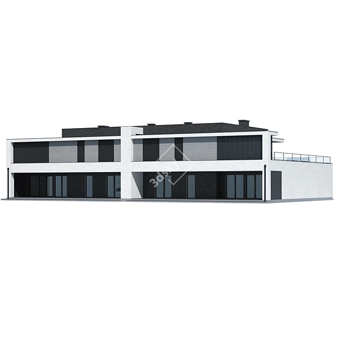 Modern Private House Design Pack 3D model image 3