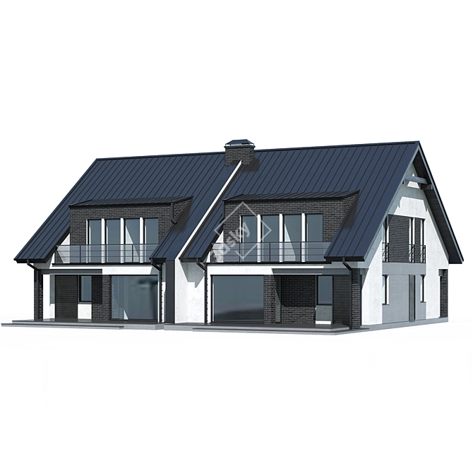 Modern Private House | 3D Model 3D model image 1