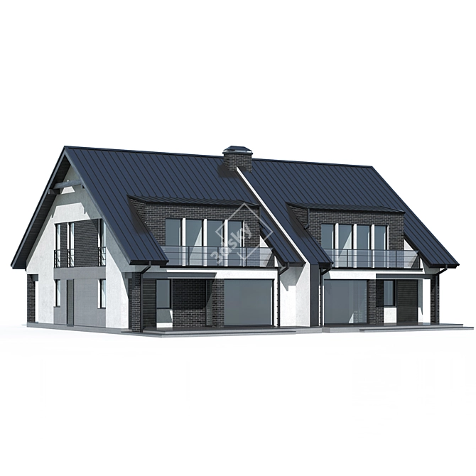 Modern Private House | 3D Model 3D model image 3