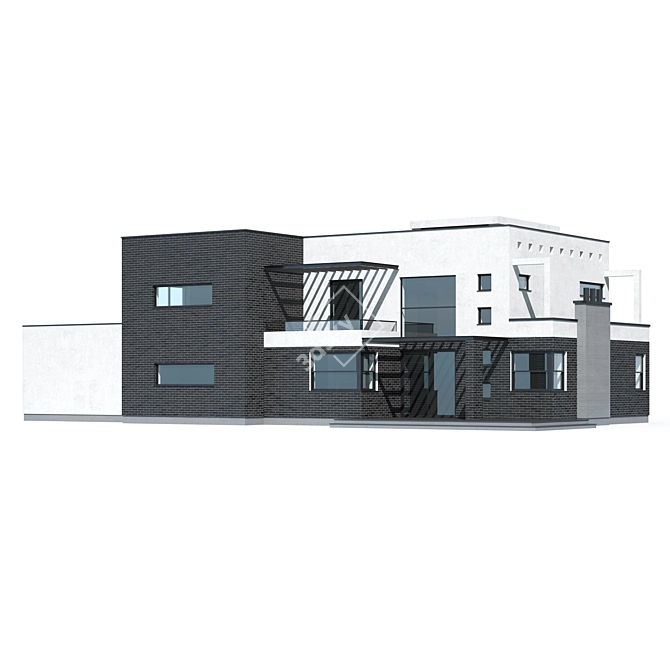 Modern Private House Design 3D model image 2