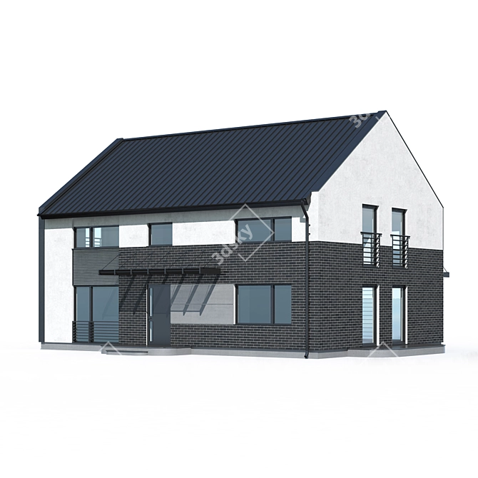 Modern ABS House Material Set 3D model image 3