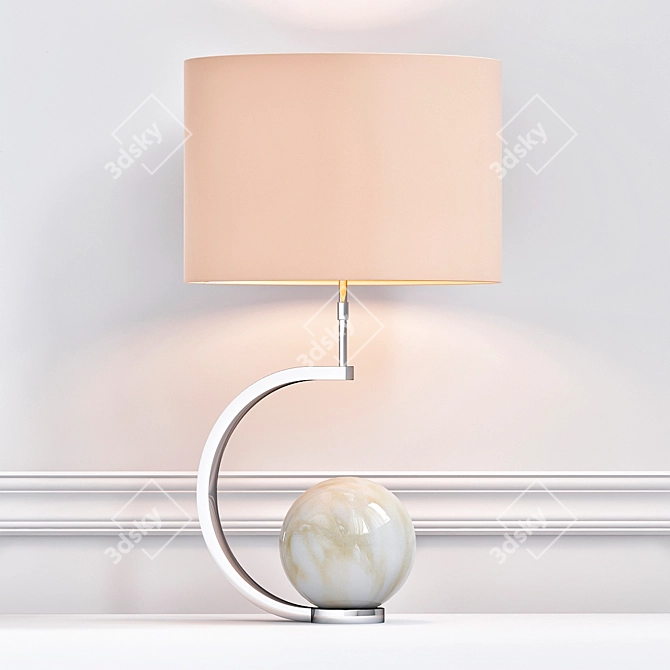 Elegant Luigi Eichholtz Table Lamp 3D model image 1