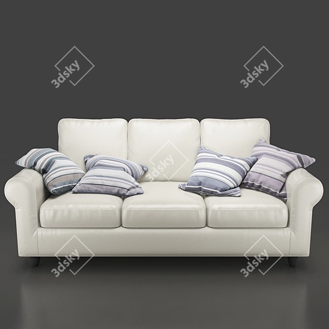 Beige Sofa Bed - FIXHULT, IKEA 3D model image 2