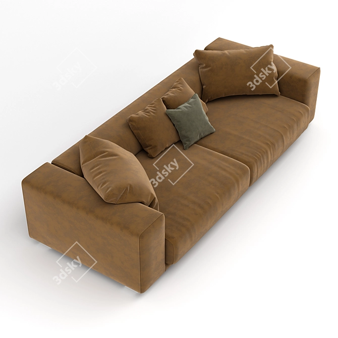 Contemporary Sofa - Sleek and Stylish 3D model image 2