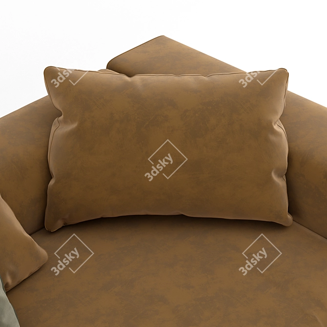 Contemporary Sofa - Sleek and Stylish 3D model image 3