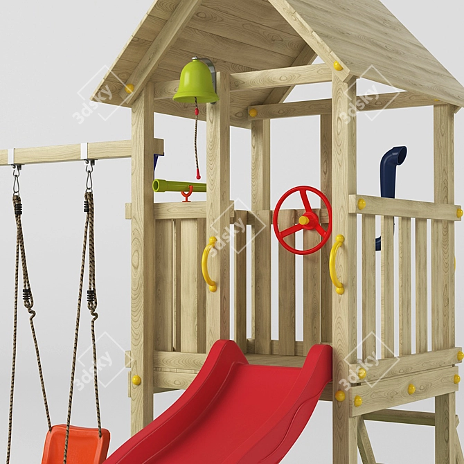 Blue Rabbit Children's Kiosk Playground 3D model image 2