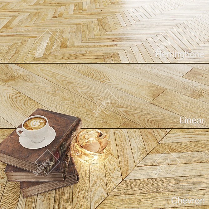 Oak Coriander Piccolo: Streamlined and Versatile Parquet 3D model image 2