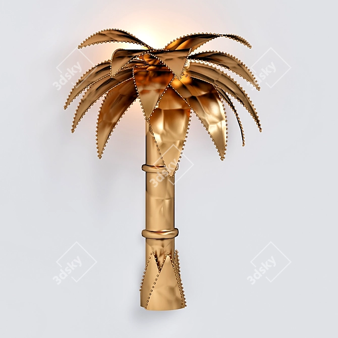 Palm Court Wall Lamp: Elegant Illumination 3D model image 1