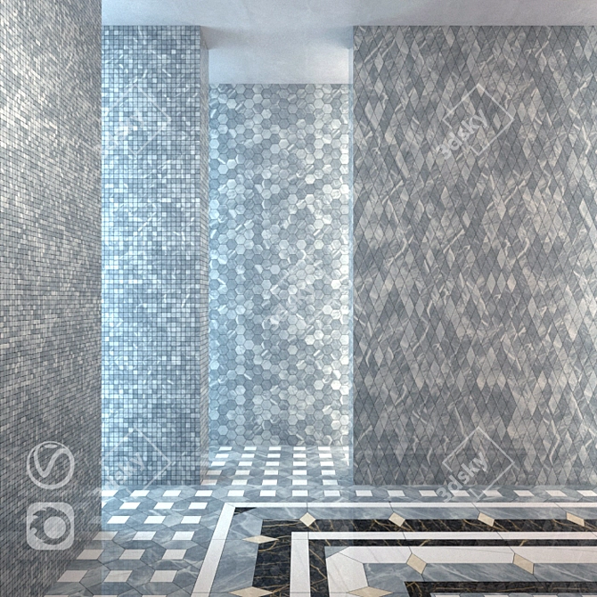 Italon Charme Extra Atlantic Floor Tiles 3D model image 1