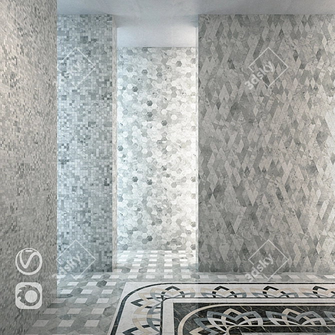 Italon Charme Silver Floor Tiles 3D model image 1