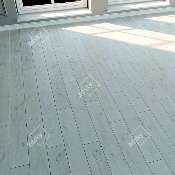 Natural Wood Laminate Flooring 3D model image 2