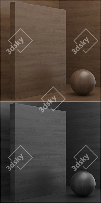 Seamless Wood/Veneer Set - 20pcs 3D model image 3