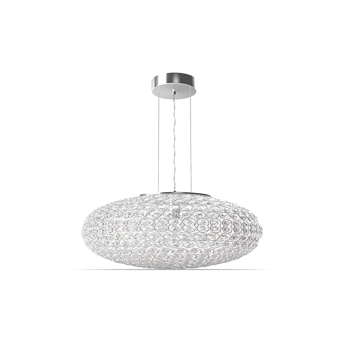 Elegant Crystal Suspension Light 3D model image 1