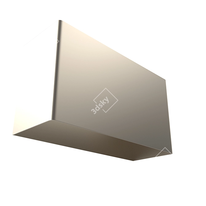 Modern LED Nickel Sconces 3D model image 1