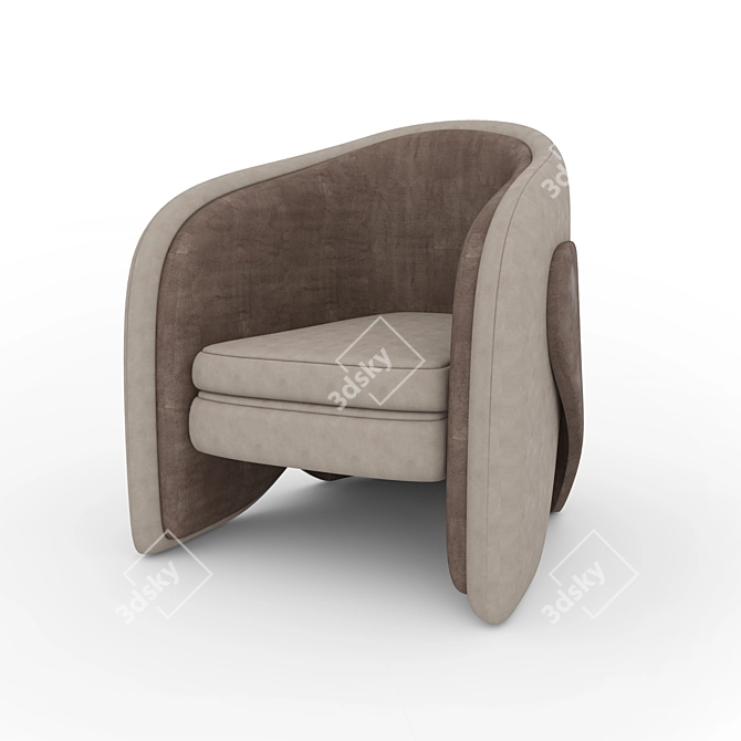 Contemporary Thea Chair [ West Elm ] 3D model image 1