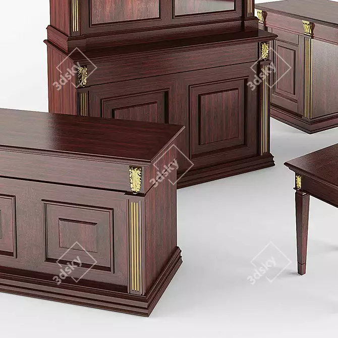 Cabinet Assembly Furniture Set 3D model image 3