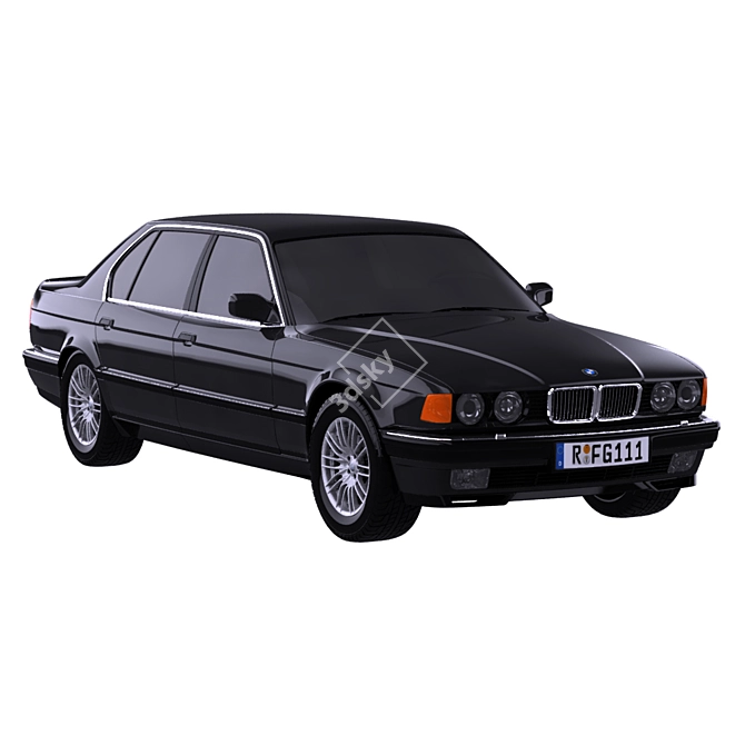  BMW M7 E32: Unleash the Beast 3D model image 1